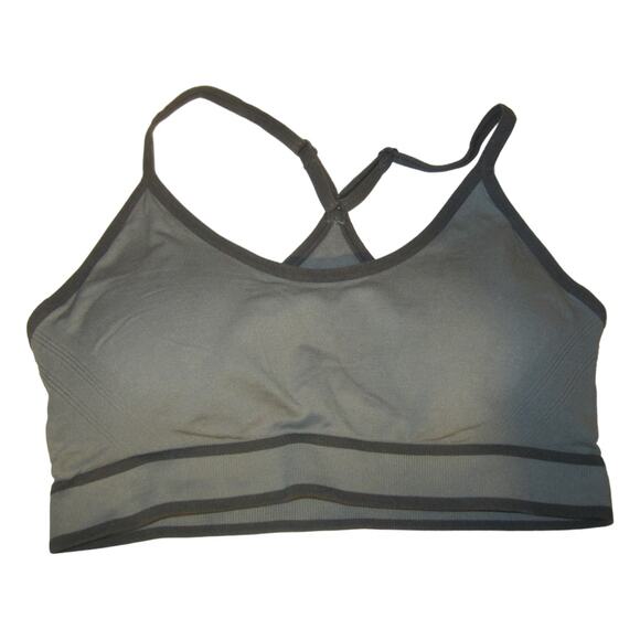 Athleisure Gray Strappy Sports Bra Avia Size Large - Picture 2 of 5
